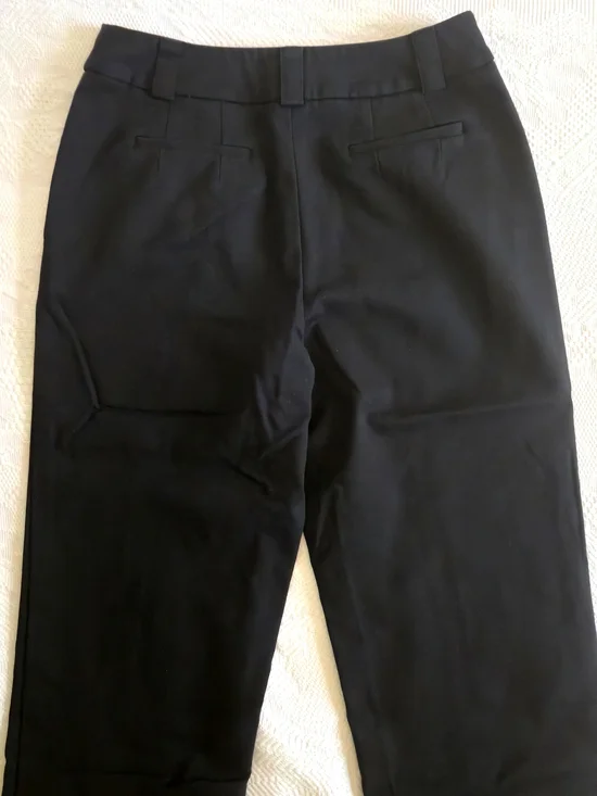 Talbots Black Petite Stretch Straight-Leg Pants Size 2 - Picture 3 of 6